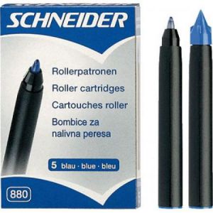 Naboje do pióra kulkowego Schneider, 5szt niebieskie
